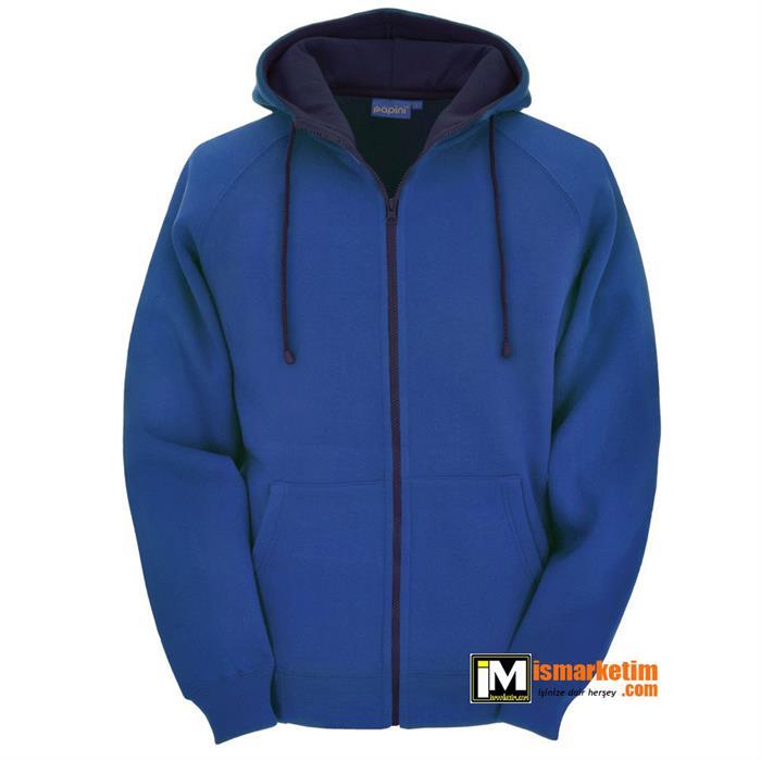 Kapşonlu 3 İplik Kalın Sweatshirt KF09