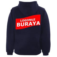 Kapşonlu 3 İplik Kalın Sweatshirt KF07