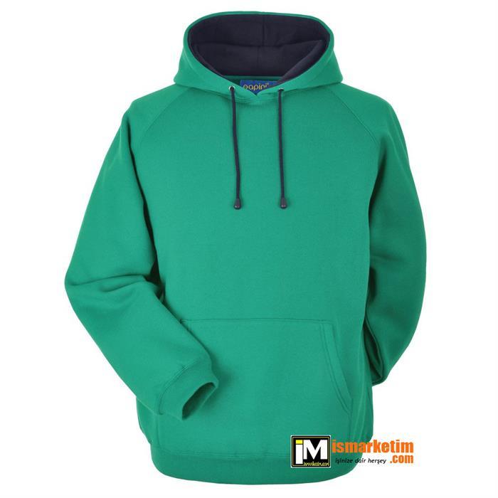 Kapşonlu 3 İplik Kalın Sweatshirt KP14