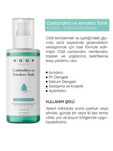 VOOP Canlandırıcı ve Arındırıcı Tonik 200 ml