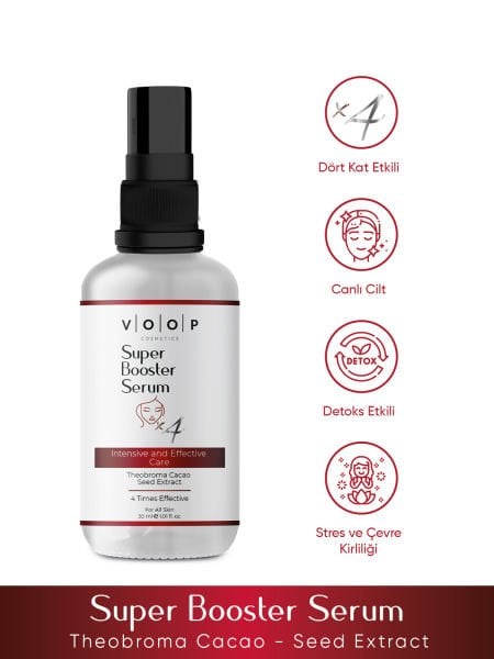 VOOP Super Booster 4 Kat Etkili Cacao Seed Extract Serum 30 Ml