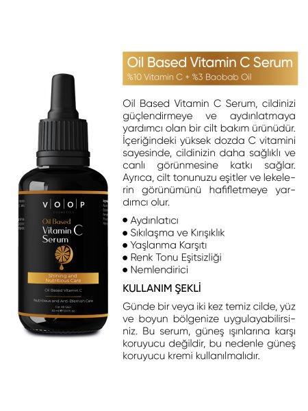 VOOP Yağ Bazlı C Vitaminli Aydınlatıcı Serum 30 Ml