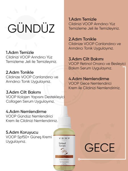 VOOP Retinol Onarıcı Ve Besleyici Bakım Emission 2% Serumu 30 Ml