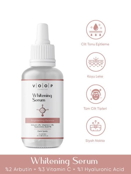 VOOP Whitening, Cilt Tonu Eşitleyici, Koyu Leke Karşıtı Serum 30 ml