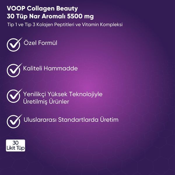 VOOP Collagen Beauty 5500 mg Nar Aromalı 30 Shot x 40 ml