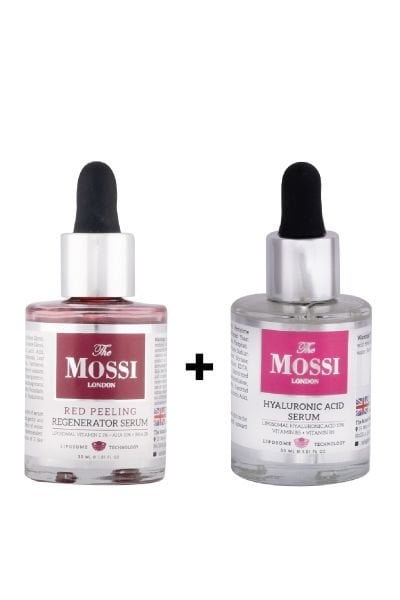 The Mossi London Red Peeling Serum 30 Ml + Hyaluronic Acid Serum 30 Ml