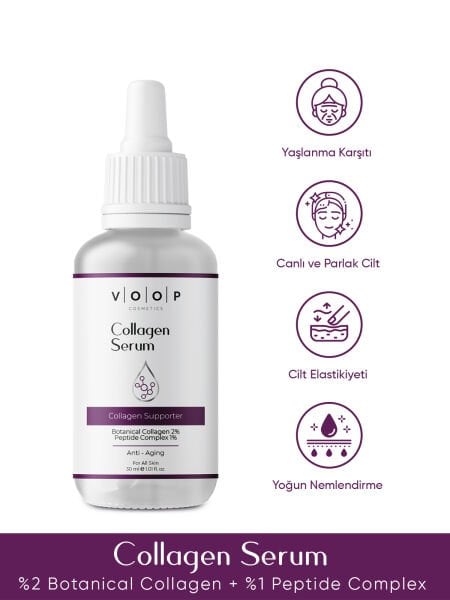 Kolajen Cilt Bakımı Serumu - 30 Ml Yapısını Destekleyici&yaşlanma Karşıtı %2botanik Kolajen%1 Peptit