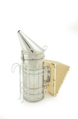10030-Bellows (19 cm stainless steel, leather)