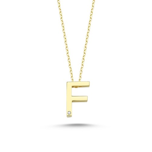 0,01 Karat ASSOS F Harfi Kolye