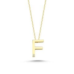 0,01 Karat ASSOS F Harfi Kolye