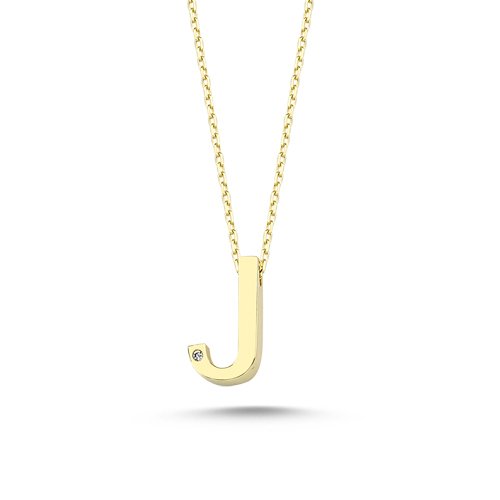 0,01 Karat ASSOS  J Harfi Kolye