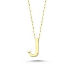 0,01 Karat ASSOS  J Harfi Kolye