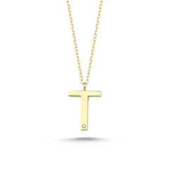 0,01 Karat ASSOS T Harfi Kolye