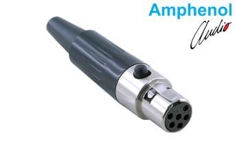 Amphenol AG6F 6 Pin Mini XLR Dişi Konnektör