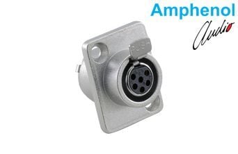 Amphenol AG6FCRV 6 Pin Mini XLR Dişi Şase Kare Konnektör