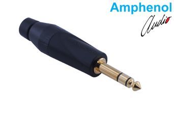 Amphenol JS3PB-AU 6.3mm Stereo Erkek Jumbo Jack - Siyah