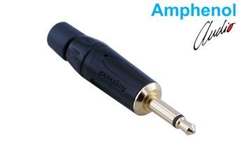 Amphenol KM2PB-AU 3.5mm Mono Erkek Jack- Siyah