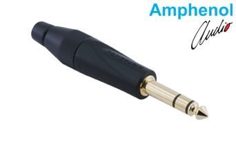 Amphenol TM2PB-AU 6.3mm Mono Male Jack - Black