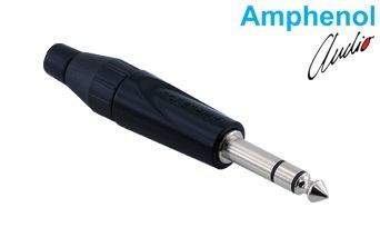 Amphenol TS3PB 6.3mm Stereo Male Jack - Black