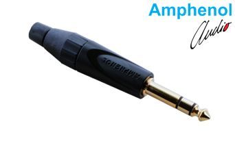 Amphenol TS3PB-AU 6.3mm Stereo Male Jack - Black