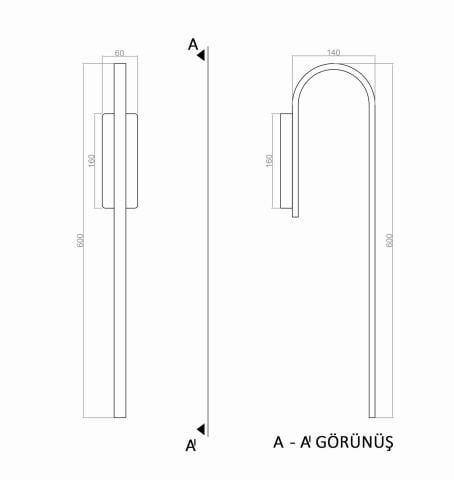 Led Aplik PLA74231 Staf Duvar Aplik