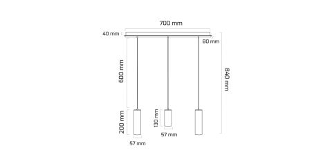 Goya Gy 6054-3 28 Watt Triac Dim Sarkıt Armatür