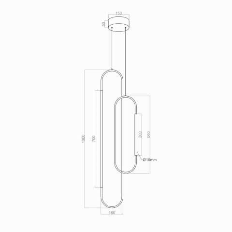 Sarkıt Led Avize Mionlach PLA32124 Led Avize