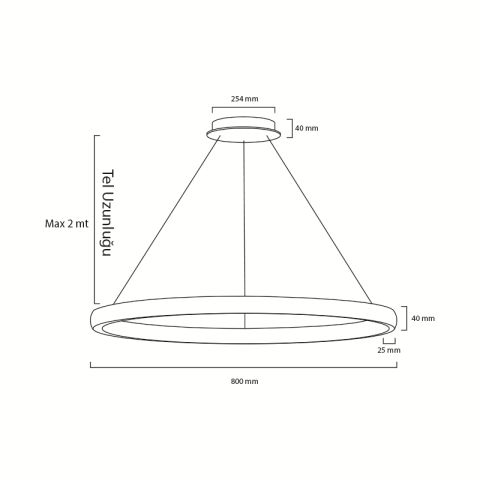 Goya Gy 8260-80 80 Watt Sarkıt Linear Armatür