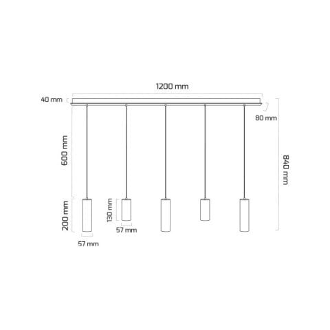 Goya Gy 6054-5 40 Watt Triac Dim Sarkıt Armatür