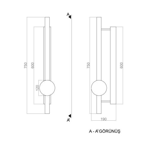 Led Aplik PLA74213M Ruko Duvar Aplik