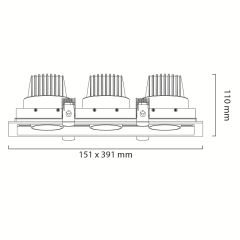 Goya Gy 3043-22 3x20 Watt COB Ledli Mağaza Armatür