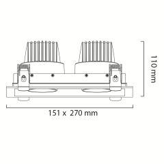 Goya Gy 3042-22 2x20 Watt COB Ledli Mağaza Armatür
