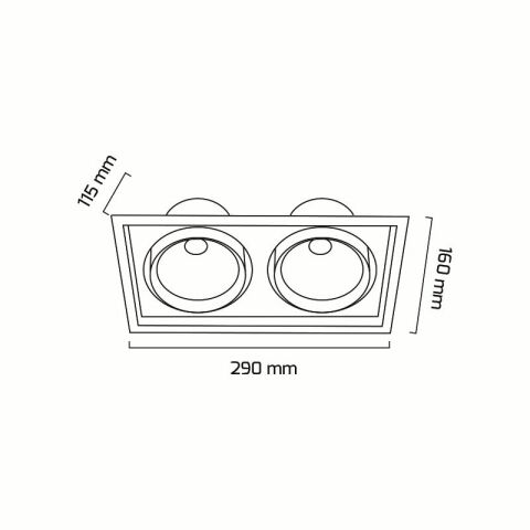 Goya Gy 3052-30 2x30 Watt Ledli Mağaza Armatürü