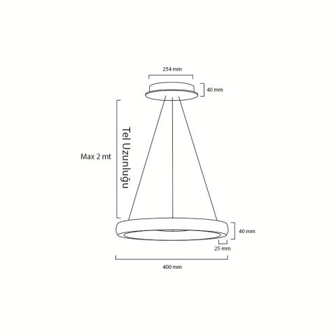 Goya Gy 8260-40 40 Watt Sarkıt Linear Armatür