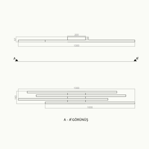 Plafonyer Led Avize PLA30308  4'Lü