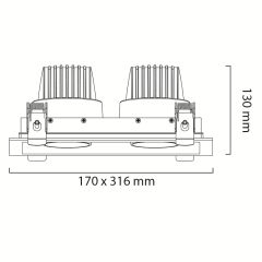 Goya Gy 3042-30 2x36 Watt COB Ledli Mağaza Armatür