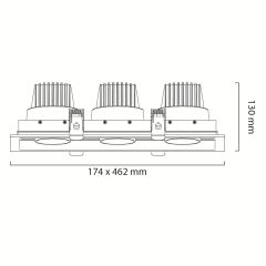 Goya Gy 3043-30 3x36 Watt COB Ledli Mağaza Armatür