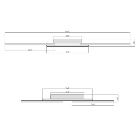 Plafonyer Led Avize PLA32026 Altıkare Plafonyer