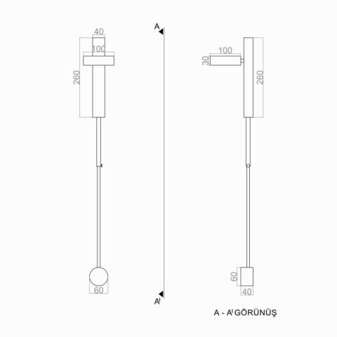 Led Aplik UITROEP 100 cm PLA74151