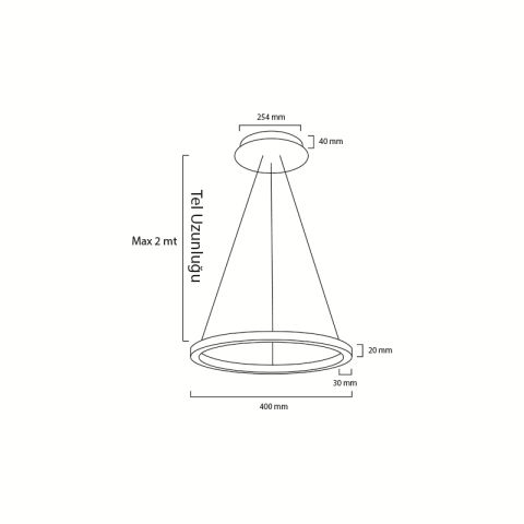 Goya Gy 8221-40 40 Watt Sarkıt Linear Armatür