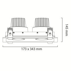 Goya Gy 3122-55 2x57 Watt COB Ledli Mağaza Armatür