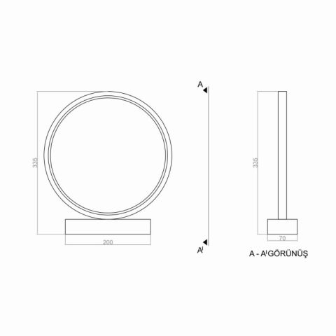 Led Masa Lambası Ø30 cm PL20084