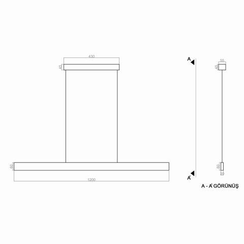 Sarkıt Led Avize Quinze PLA61101 Led Avize