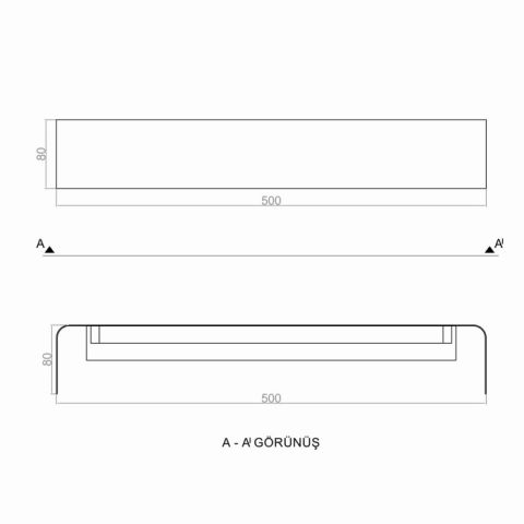 Led Aplik Ruban  PLA74125 Duvar Aplik