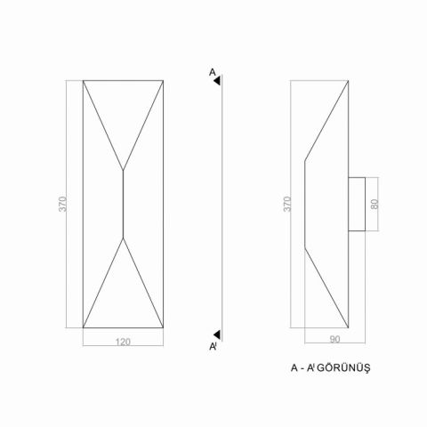 Led Aplik Tubo PLA74111 Duvar Aplik