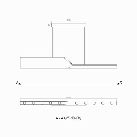 Sarkıt Led Avize Z Spheric PLA21002 Led Avize