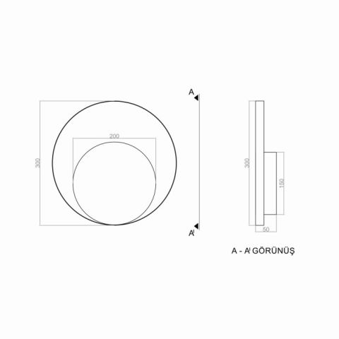 Led Aplik Solar Eclipse PLA74152 Duvar Aplik