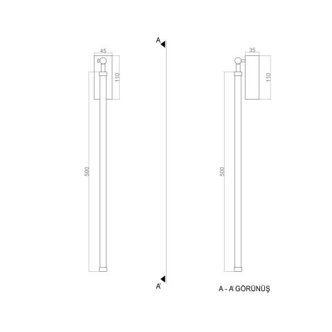 Led Aplik PLA74247 Barrier Duvar Aplik