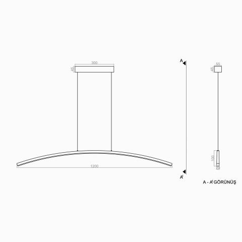 Sarkıt Led Avize Arrow Pro PLA30068 Led Avize