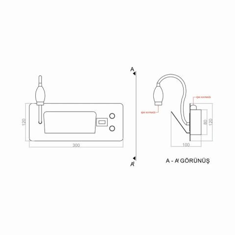 Led Aplik REKKEN-PHONE PLA74132 Duvar Aplik